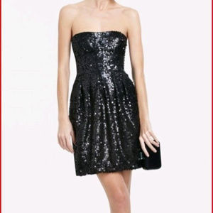 BCBG MAXAZRIA S 4 6 CAROLE BLACK SEQUIN dress